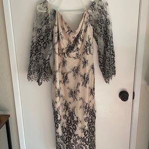 Beautiful Black/Cream OTS Dress